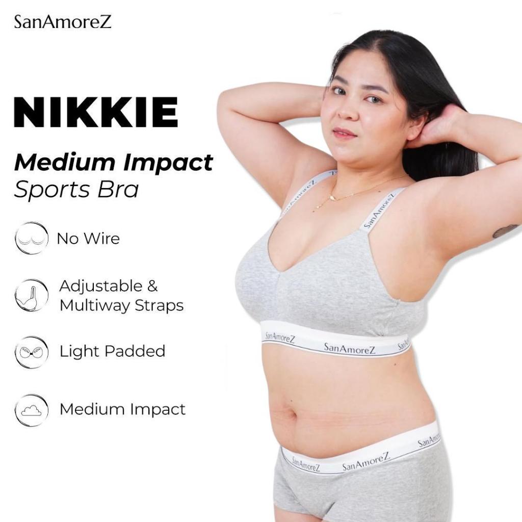 SanAmoreZ Nikie Sports Bra Big Breast Small Body Bra Big Boobies Small Band ขนาด 1X-3X