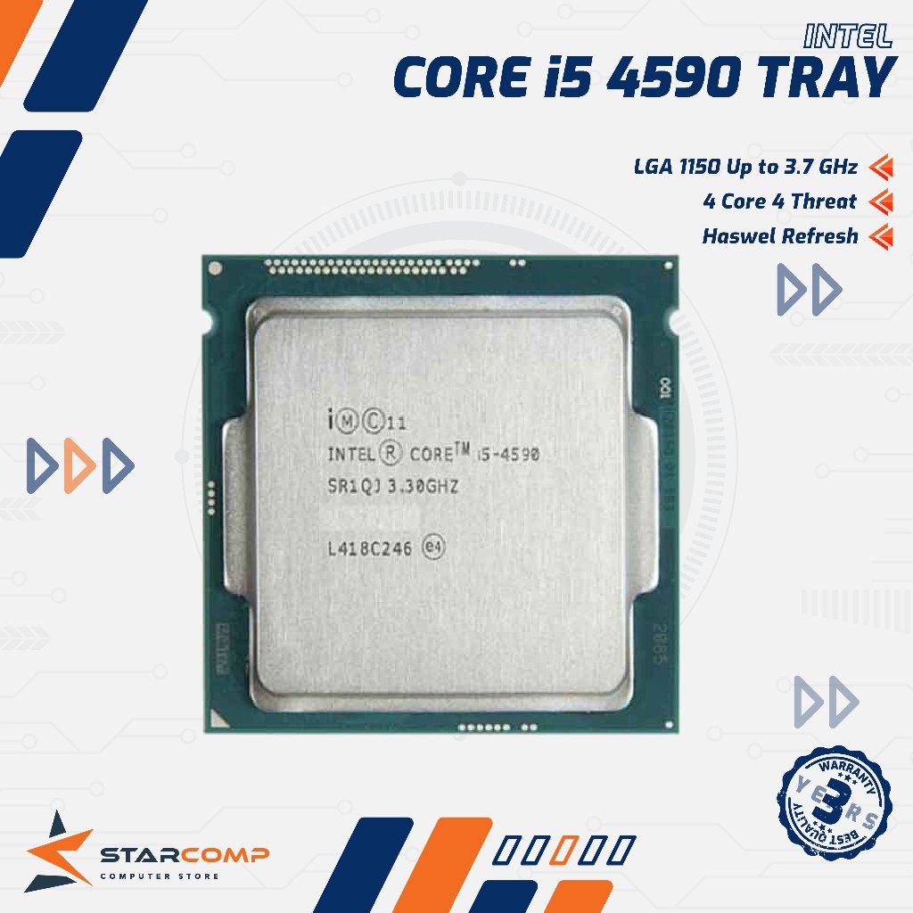 Intel Core i5-4590 3.3Ghz LGA 1150 Cache 6MB ถาด + พัดลม