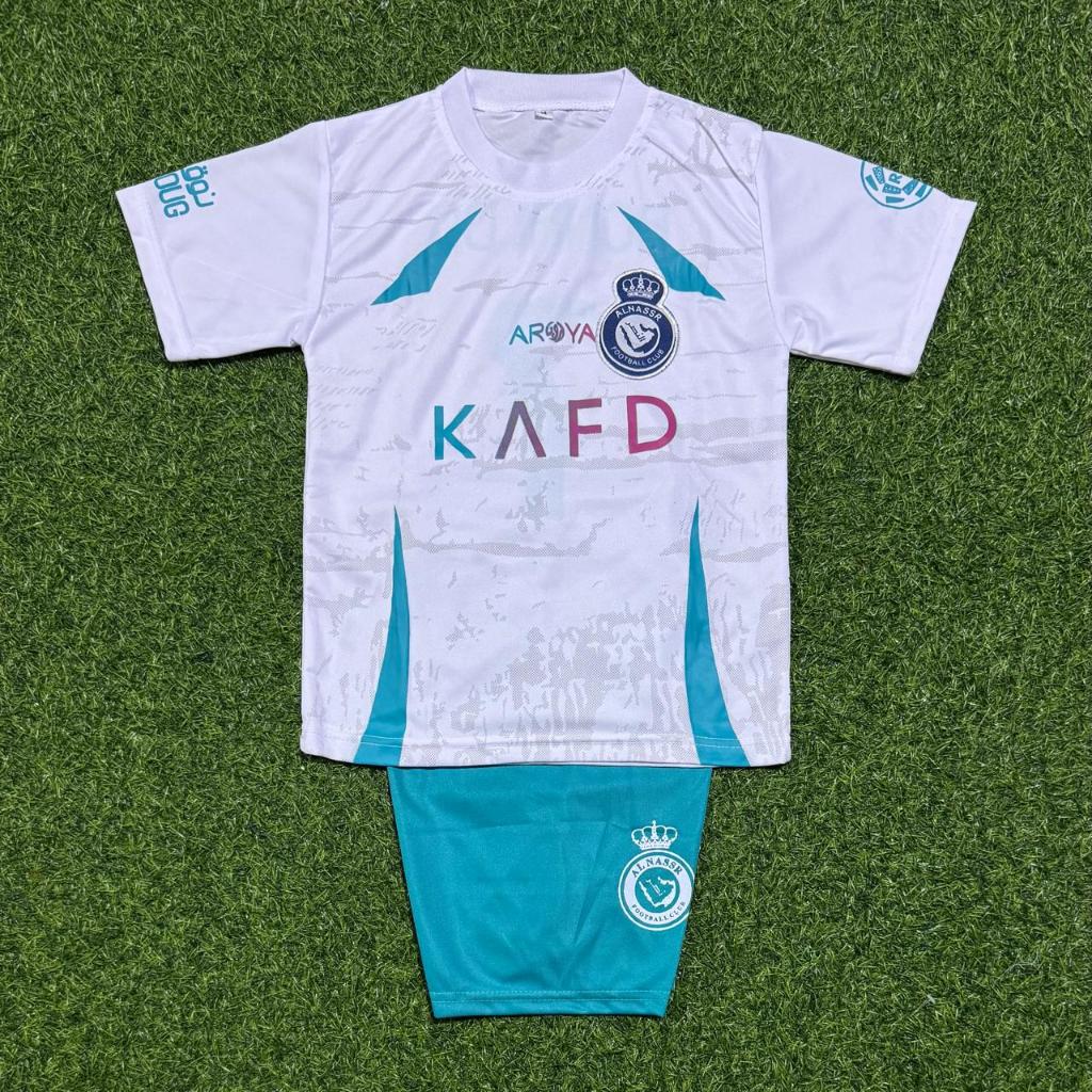 ALNASSR WHITE RONALDO ชุดฟุตบอลเด็ก เสื้อฟุตบอลเด็กตั้งแต่อายุ 1-15 ปี