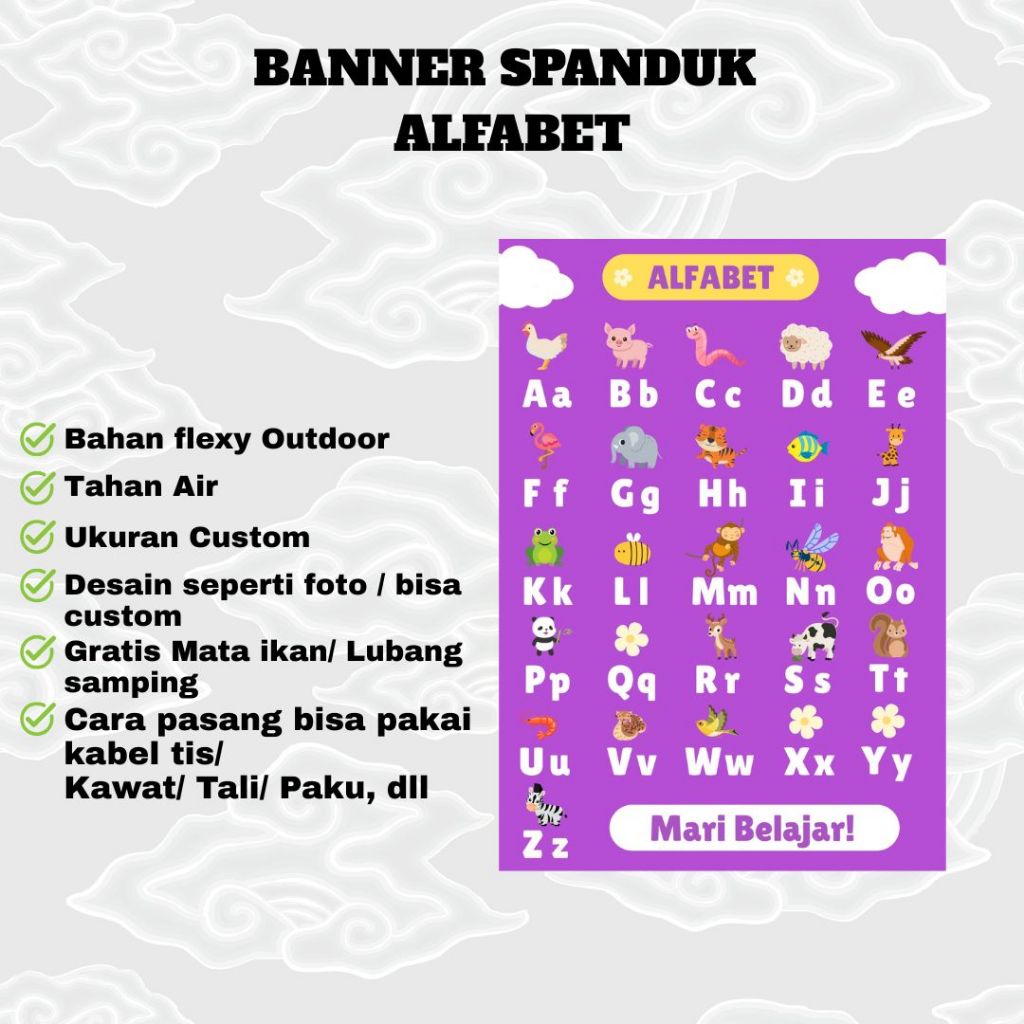 BANNER/รองรับ mmt ALFABET วัสดุ flexy ecogreen กลางแจ้ง