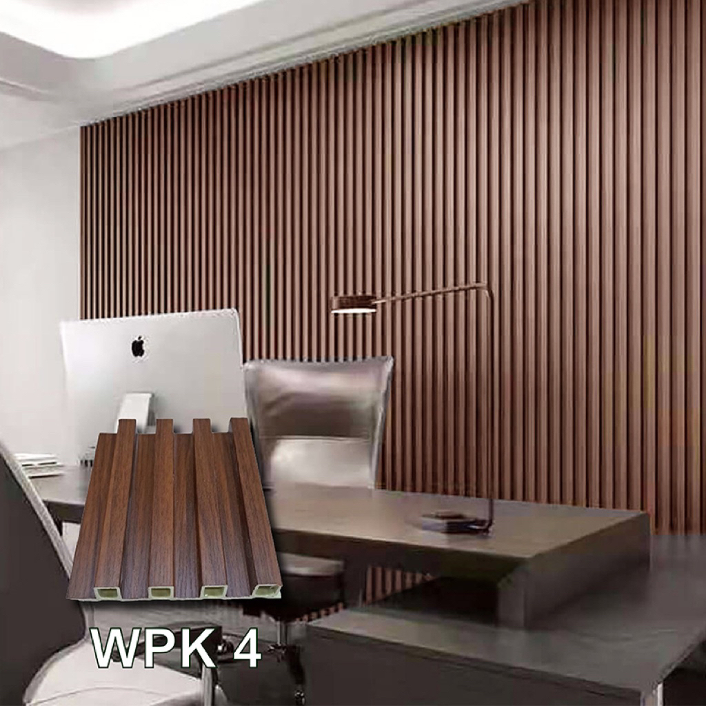 แผงไม้ WPC Wall Lattice Wood Motif สีน้ําตาล Elegant Premium / แผงไม้ 160x22mmx2.9Meter WPC Aestheti