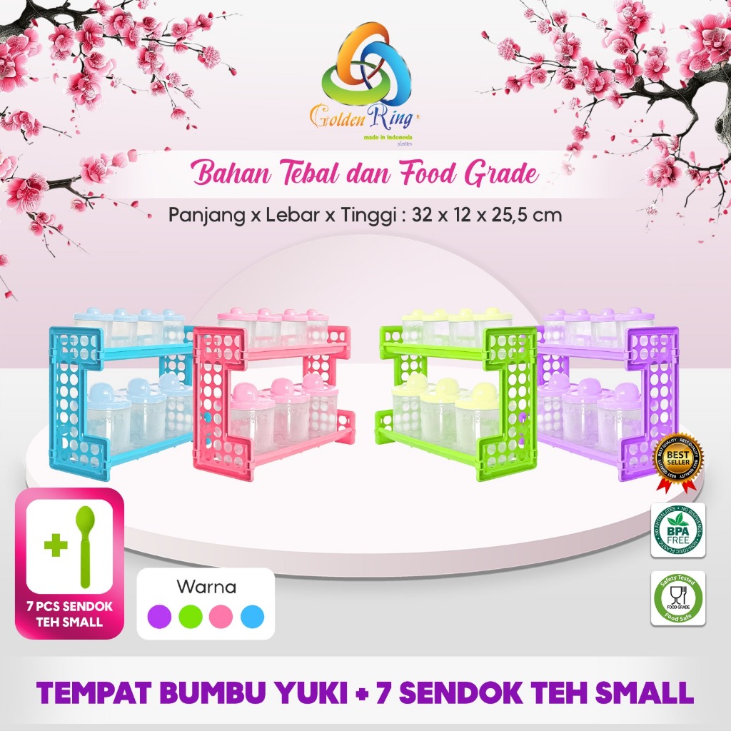 YUKI แพคเกจ/SPICE PLACE/KITCHEN SPICE RACK/PLASTIC SPICE RACK/STACKING RACK/MAYO SPICE PLACE+7 SMALL