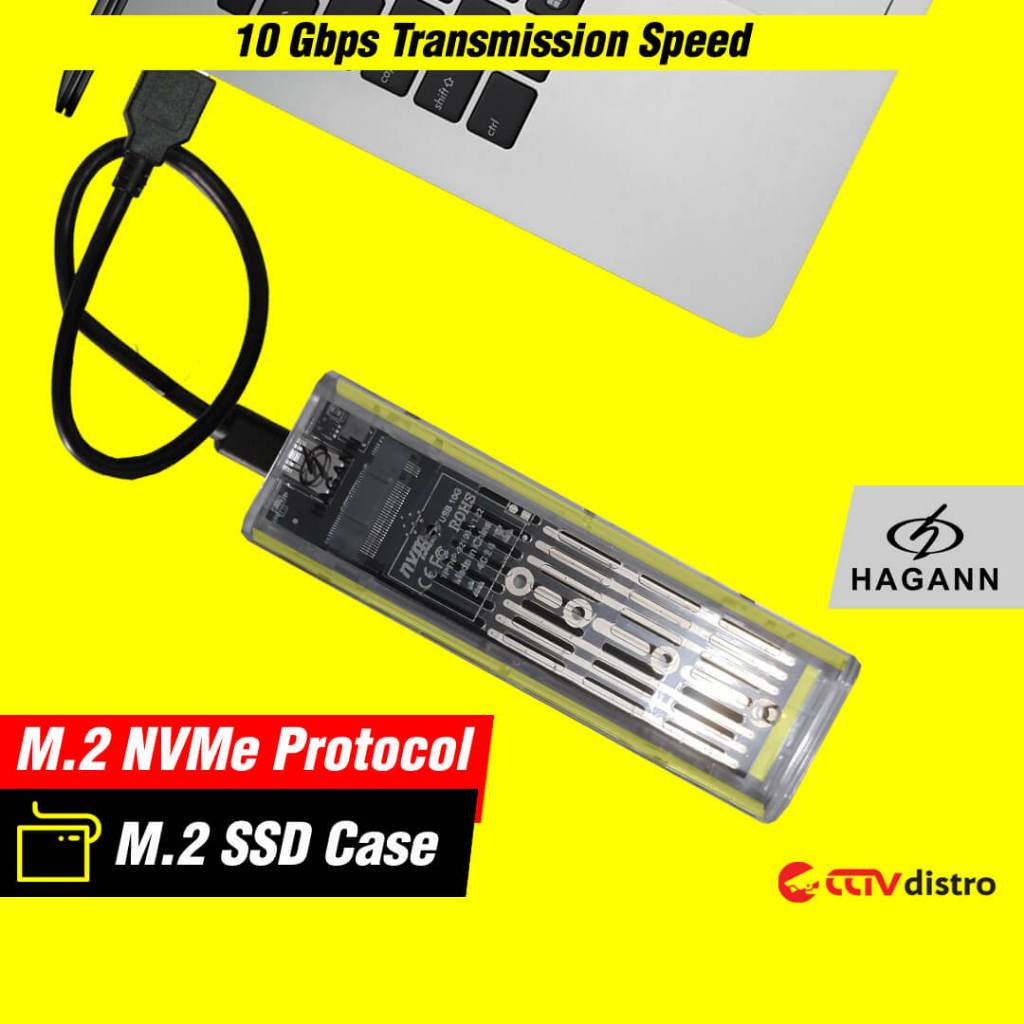 Enclosure M.2 NVMe USB 3.1 Type-C SSD Casing – รับประกัน 1 ปี HAGANN HDA-E44