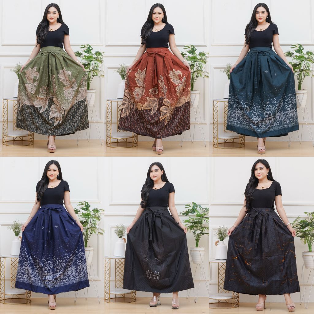 KATUN JAVA ART - LONG SEMI-UMBRELLA COTTON BATIK สําหรับการทํางาน, การพิมพ์และการผ่อนคลายและมาตรฐานแ