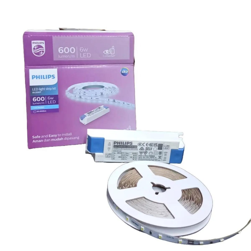 PHILIPS LED STRIP DL1320T + BALLAST 5 เมตร 24V 6 วัตต์ 12 วัตต์ 6500K สีขาว