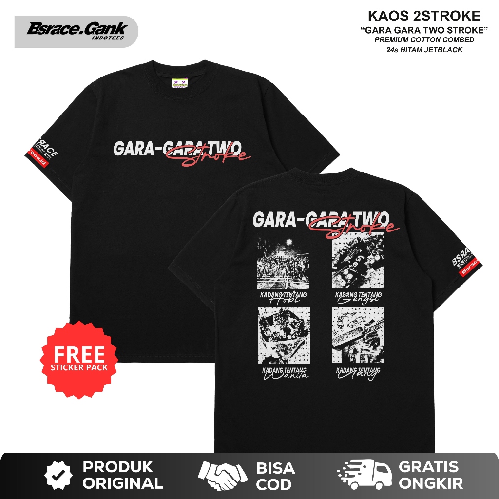 เสื้อยืด 2Stroke Gara-Gara 2Stroke Racing 2Stroke 2Stroke Fiz R Ninja Yamaha Rx King เสื้ออินโดนีเซี