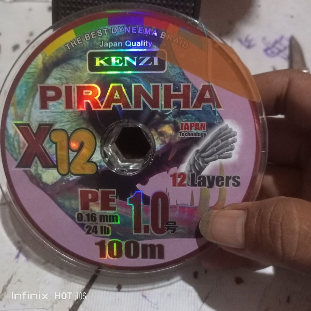 สาย pe 1 kenzi piranha x12 200m