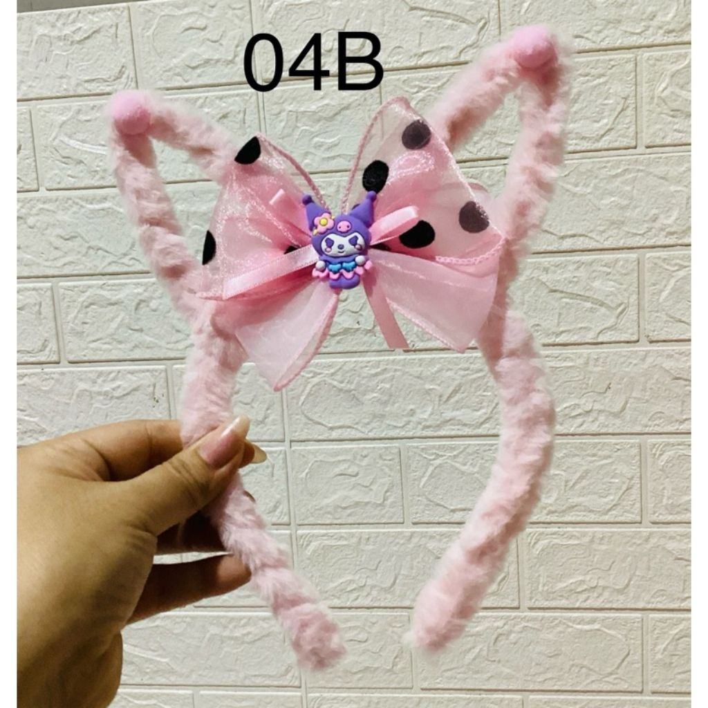 SANRIO 04BC,05BC,A12,B12,D1,C1,B22, ที่คาดผมขนนกหูซานริโอ้, ที่คาดผมซานริโอคุโรมิ