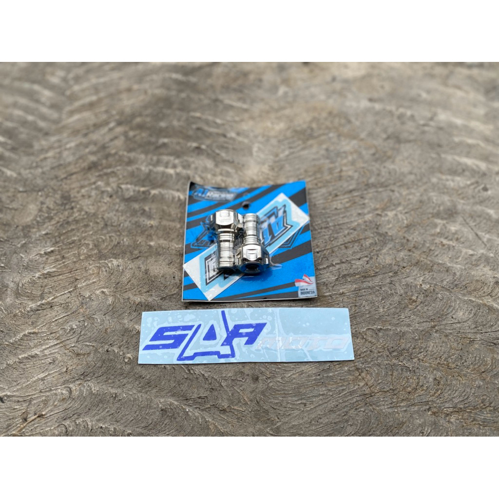 น็อตปุ่มปรับแขน w175 kaze สแตนเลส m8 น็อตสแตนเลส motif