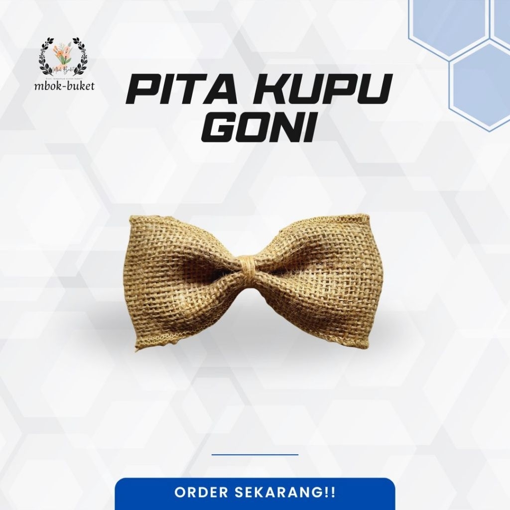 BUTTERFLY JUTE RIBBON JUTE CRAFT RIBBON เฉพาะคลิปไม่มีริบบิ้นผีเสื้อธรรมชาติ BROSS RIBBON