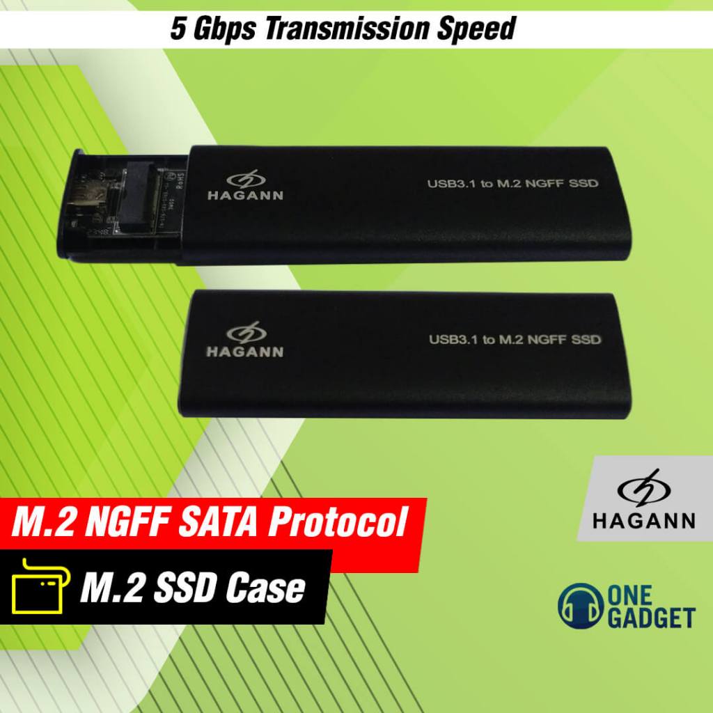 HAGANN HDA-E40 USB 3.0 SSD Case M.2 NGFF SATA Type C 3.1 External Case รับประกัน 1 ปี