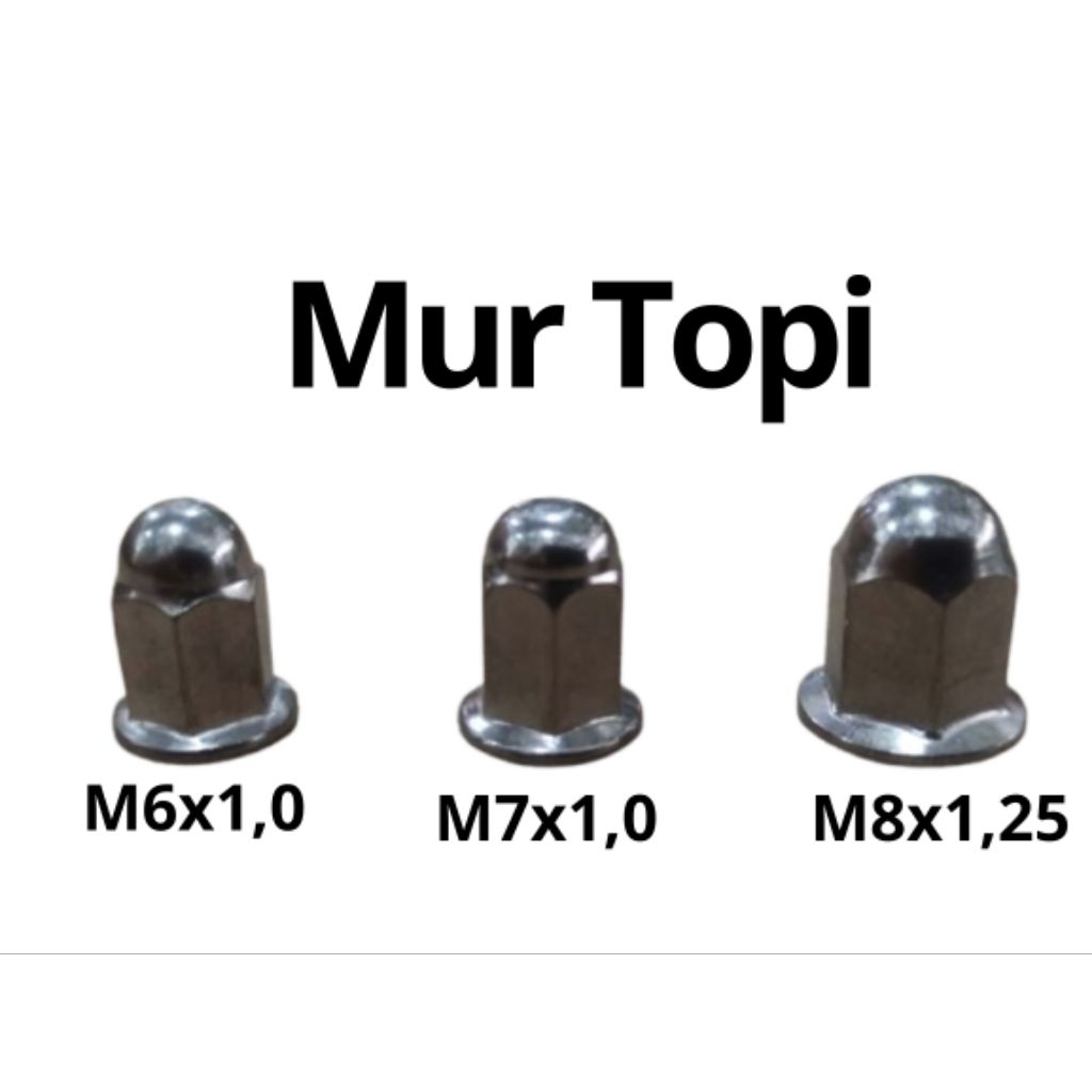 น็อตหมวก M6, M7, M8*