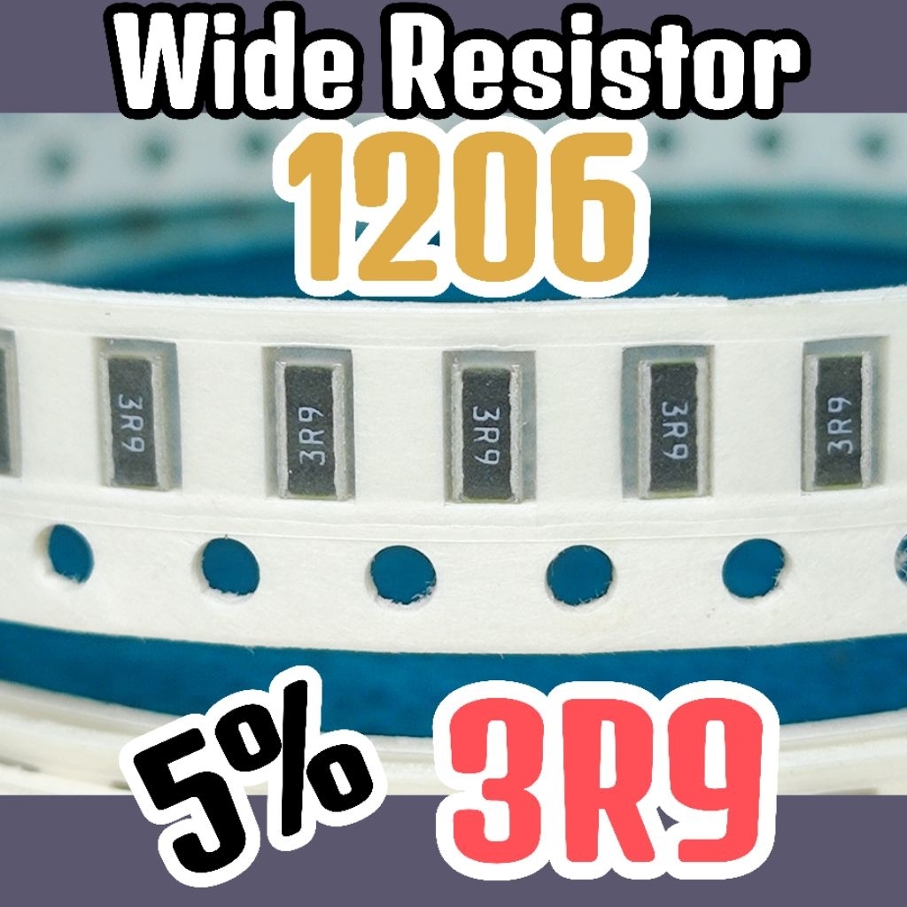 10 ชิ้นชิป WIDE RESISTOR smd 3R9 5% ขนาด 1206 3216 (WIDE) 3.9 โอห์ม 3.9 โอห์ม 3.9ohm 3.9ohm WK73S se