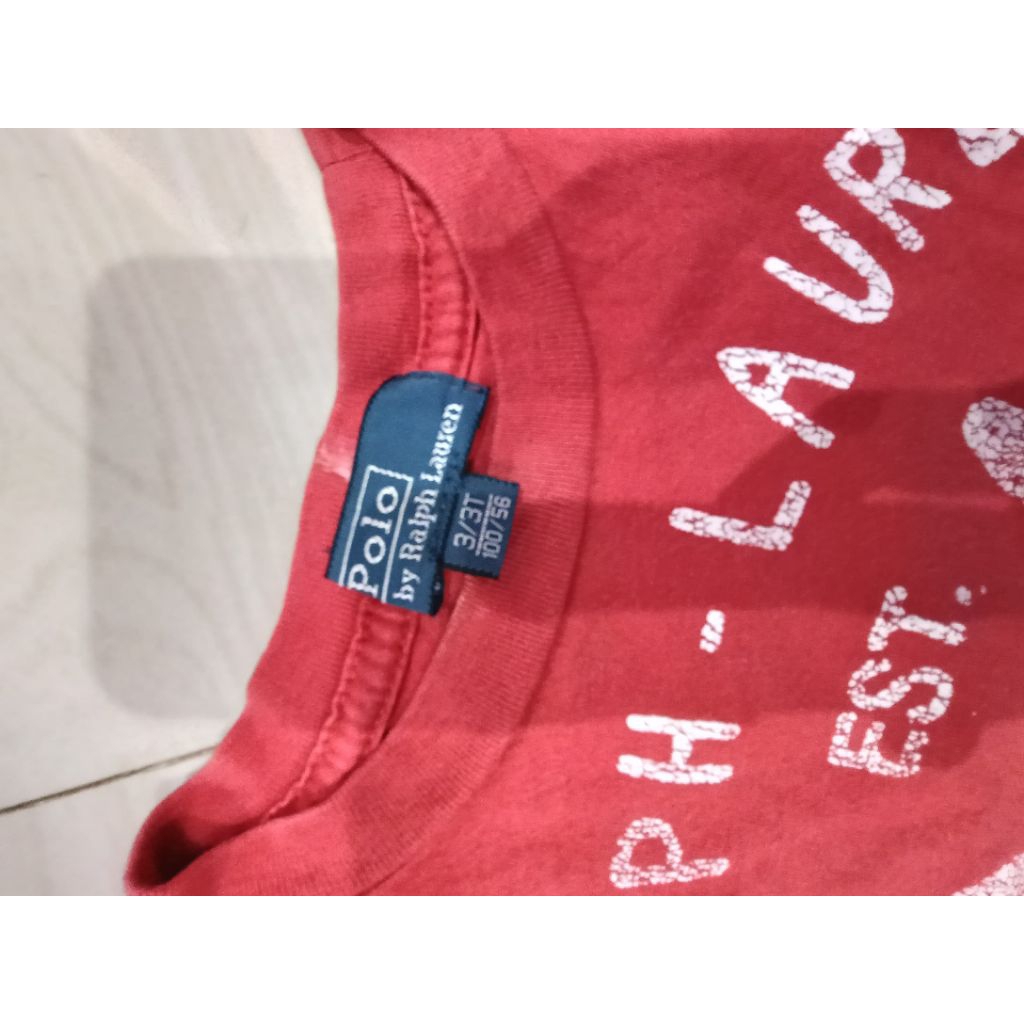 MERAH Red polo 3T Kids T-shirt