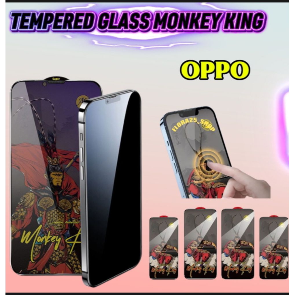 กระจกนิรภัย Monkey King Anti Spy Oppo A3 A3x A3s A5 A5s A7 A7n A7x A8 A9 A11 A11k A11x A12 A12e A12s