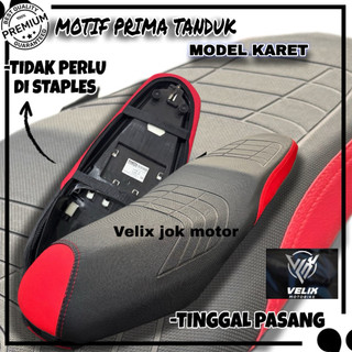 Cover Jok Motor Prima Tanduk Bisa Pasang Sendiri Pakai Tali & Karet untuk Vario Beat Scoopy NMAX PCX Aerox lexi supra mio