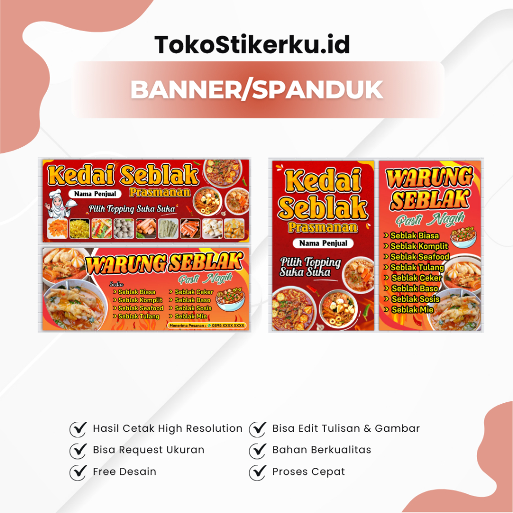 BANNER SEBLAK BUFFET/WARUNG KEDAI SEBLAK