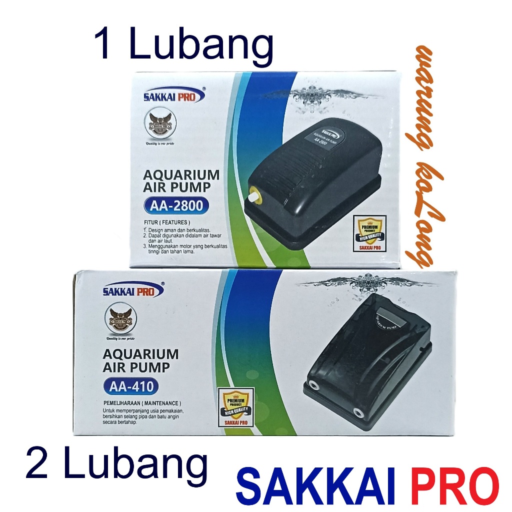 ปั๊มลมตู้ปลา 1 รู AA-2800 2 รู AA-410 เครื่องเติมอากาศตู้ปลา Sakkai Pro ปั๊มลม