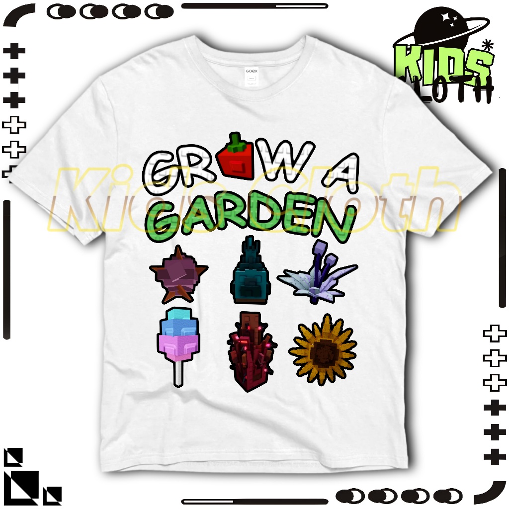 GROW A GARDEN ROBLOX CROPS CHILDRENS ผ้า ANOMALI GROW A GARDEN ROBLOX CROPS CHILDRENS เสื้อยืด