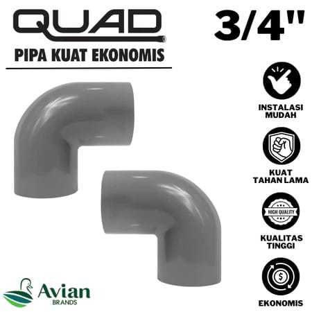 QUAD KANI 3/4 AW INCH QUAD KNEE 3/4 AW INCH ELBOW CONNECTION 3/4 INCH QUAD