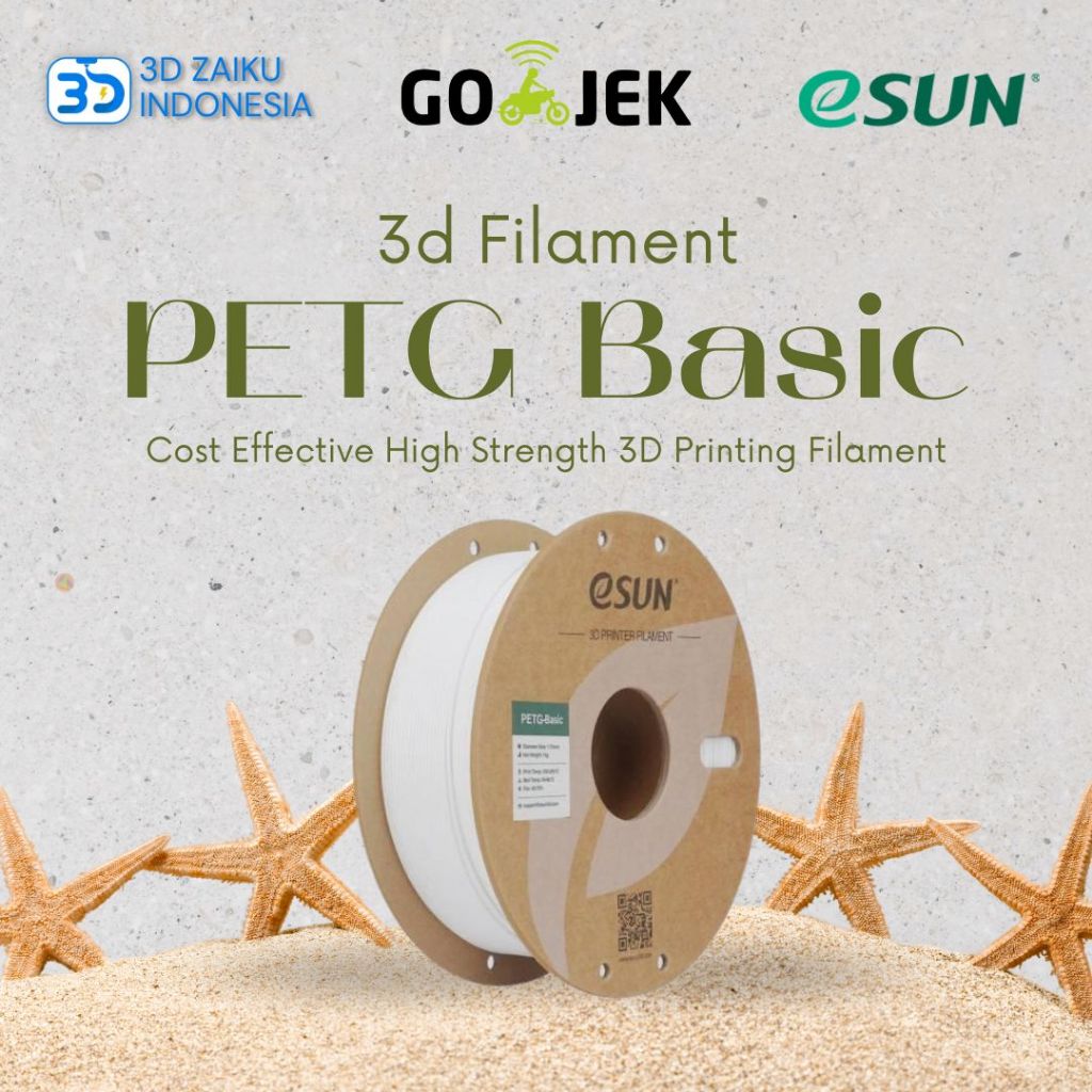 ESUN PETG Basic 3D Filament ค่าใช้จ่ายที่มีประสิทธิภาพความแข็งแรงสูง 3D การพิมพ์เส้นใย