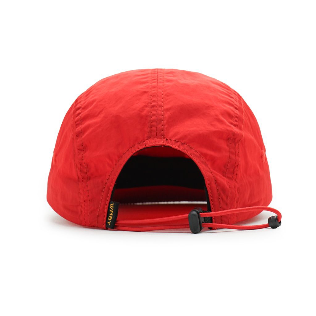 Wankbay 5 แผง Hat Distro Adult Crinkle Red Crimson