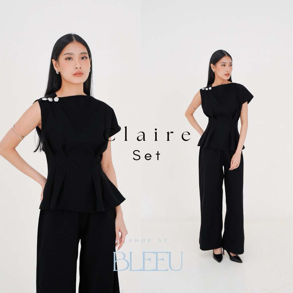 [shopatbleeu] Claire Set (Top & Pants) Semiwool / One Set Semiwool / One Set Semi Official
