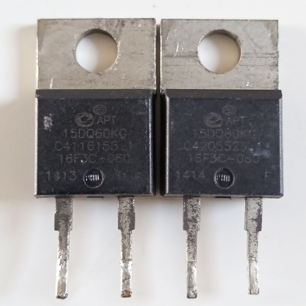 APT15DQ60KG (15A 600V) การกําจัดต้นฉบับผ่านราคาทดสอบปกติ 1 ชิ้น