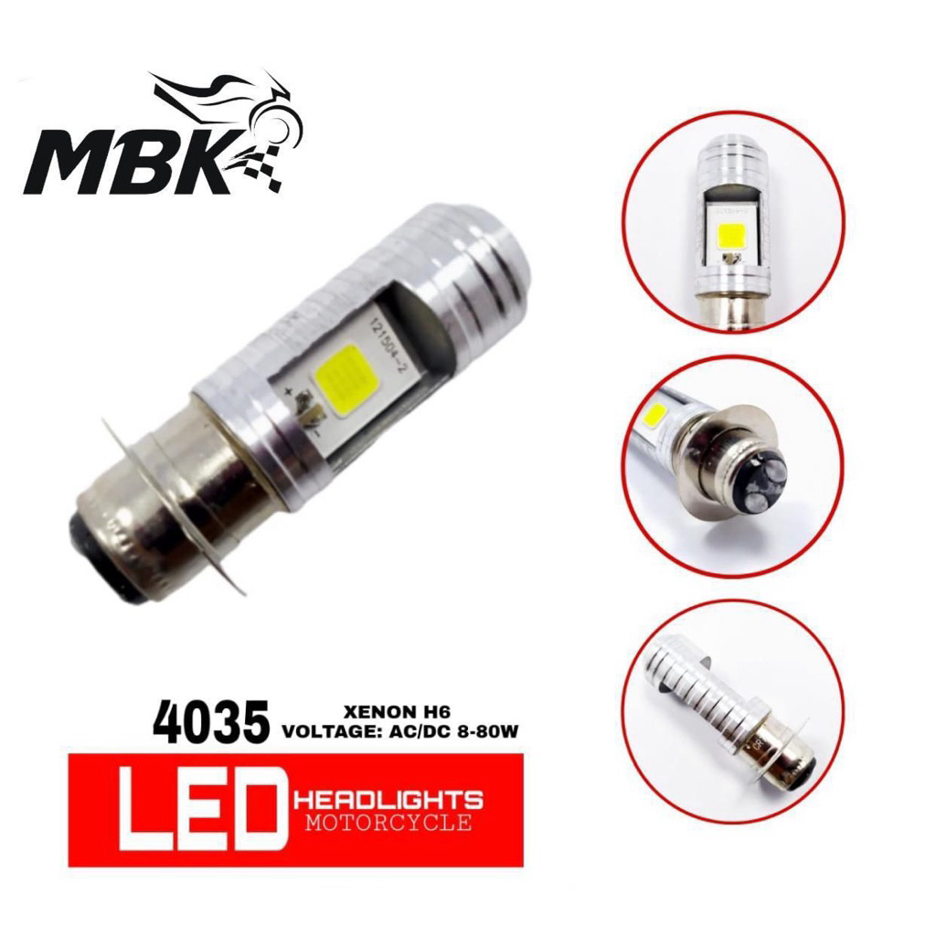 MAIN HEADLIGHT BULB AC/DC LED HEADLIGHT AC DC H-6 / 8-80watt / 2 ด้าน AUTOMATIC BEBEK MIO VEGA JUPIT