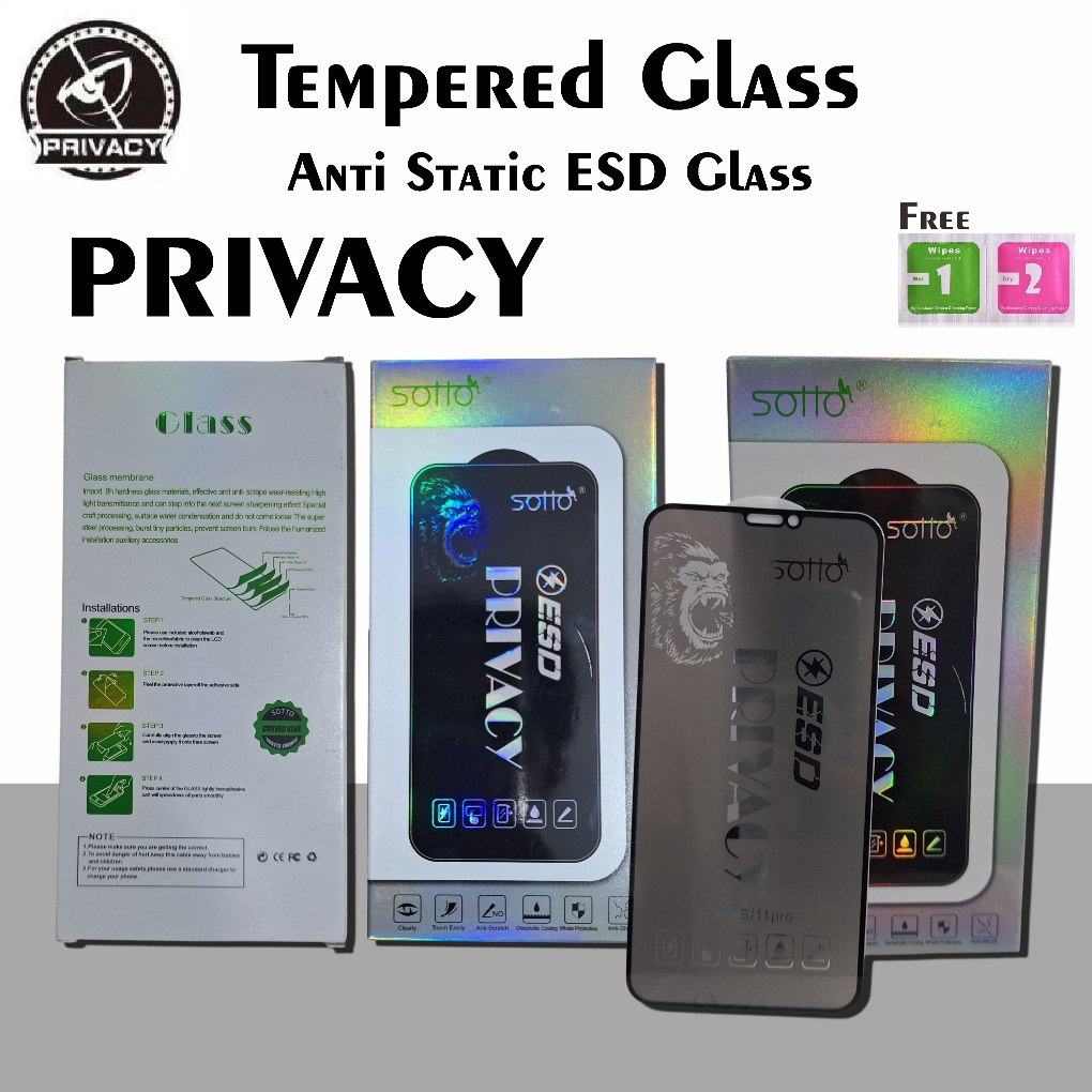 [Min.10] Tempered ESD Anti Static SPY Privacy OPPO A1K A11X A5 A12 A12S A15 A15S A16 A16K A16E A17 A