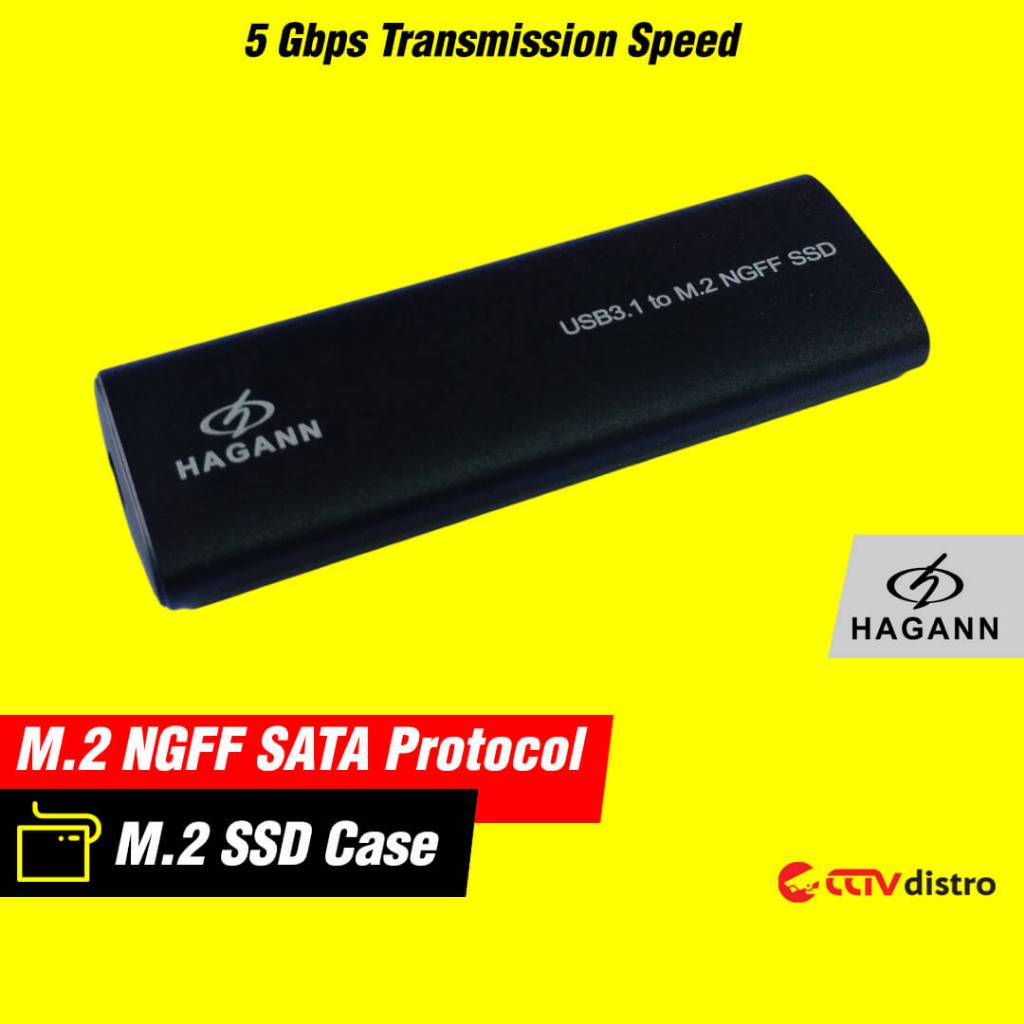 Enclosure M.2 NGFF SATA USB 3.1 Type C SSD Case – รับประกัน 1 ปี HAGANN HDA-E40