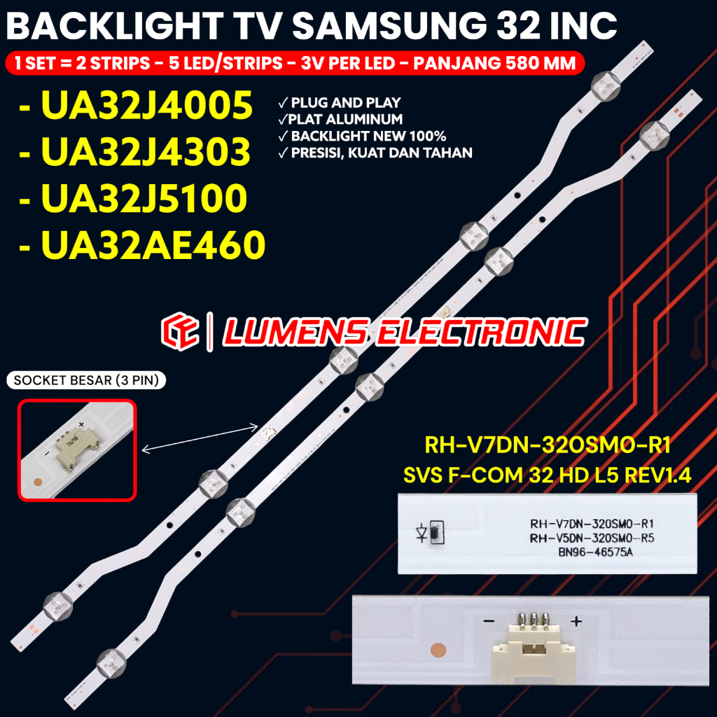 SAMSUNG 32 INCH TV BACKLIGHT UA32J4005 UA32J5100 UA32J4303 UA32AE460 UA32J4003 UA32N4300 UA32T4500 V