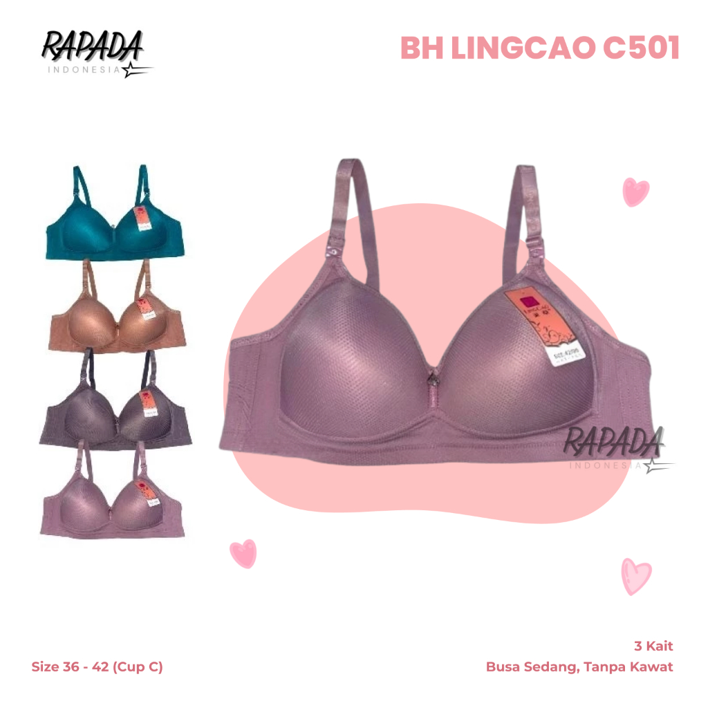 BH LINGCAO C501 SIZE 36-42 WITH WIRE HOOK 3 CUP C MEDIUM FOAM