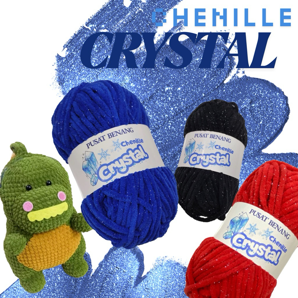 เส้นด้ายถักกลิตเตอร์ Chenille / กลิตเตอร์คริสตัล Chenille / คริสตัลแวววาวขนาดเล็ก Chenille - ร้าน Ka