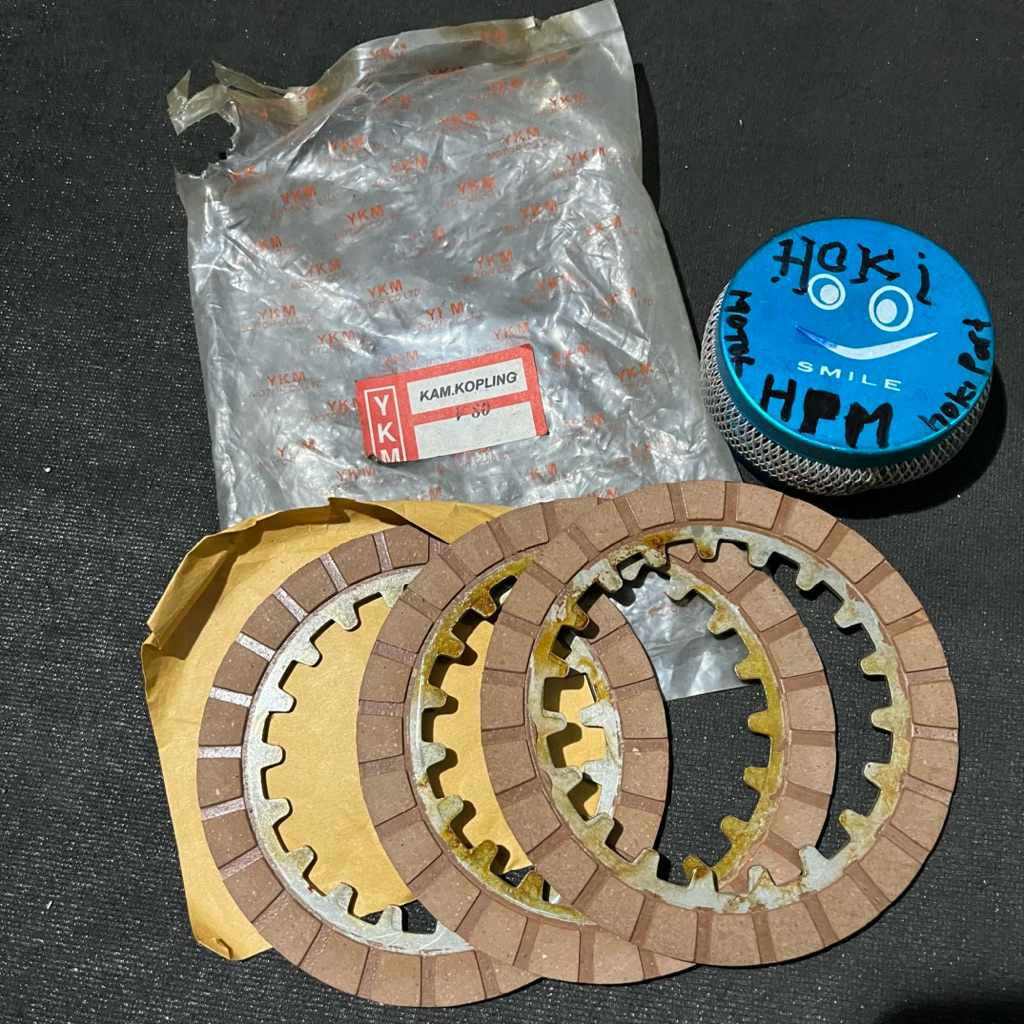 CLUTCH PLATE CLUTCH CLOTH 1 ชุด CONTAINS 3 ชิ้น YAMAHA V75 v80 - NEW OLD STOCK