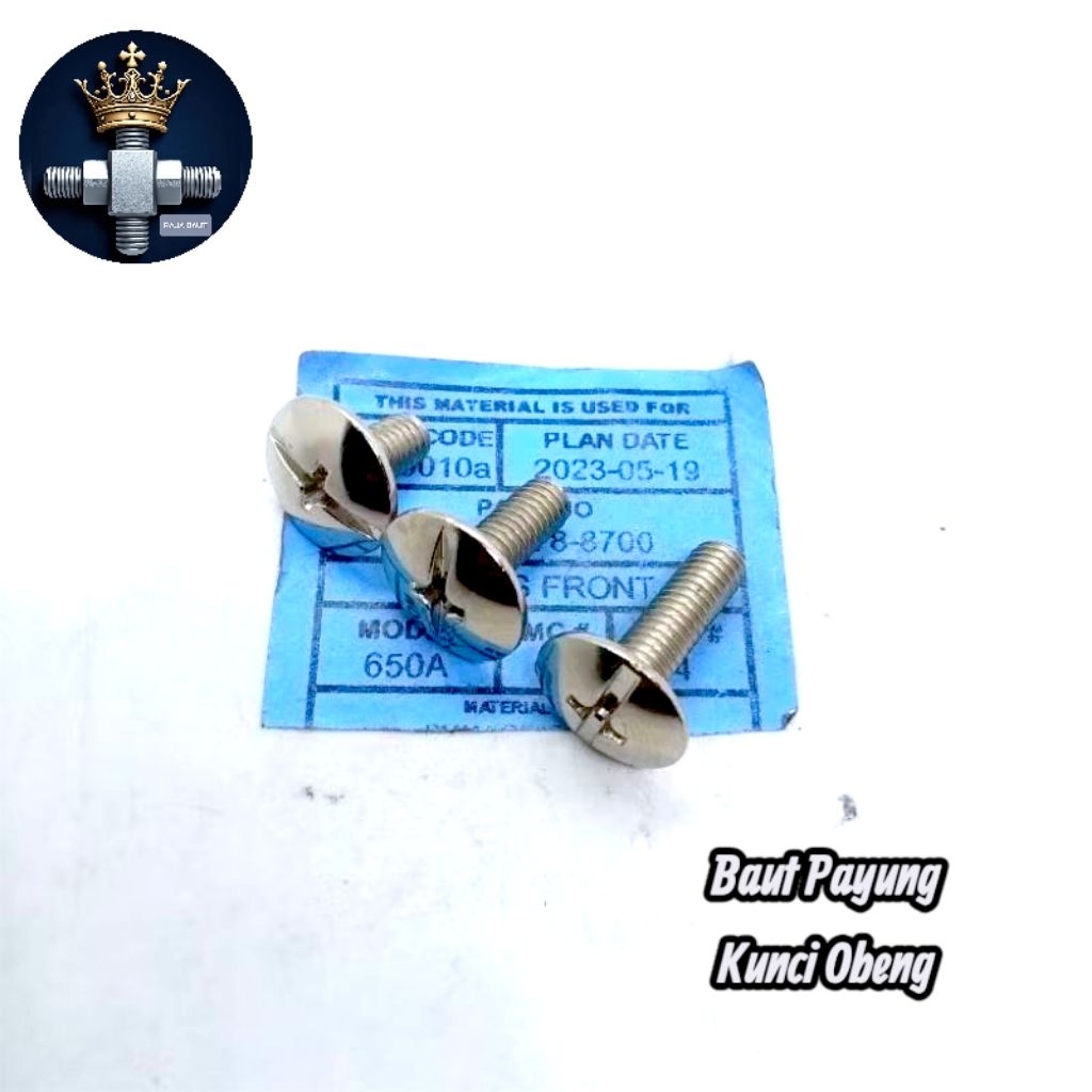 UMBRELLA BOLT WRENCH SCREWDRIVER THREAD 10 M6X10 M6X15 M6X20 UMBRELLA BOLT SCREWDRIVER LENGTH 1 CM 1