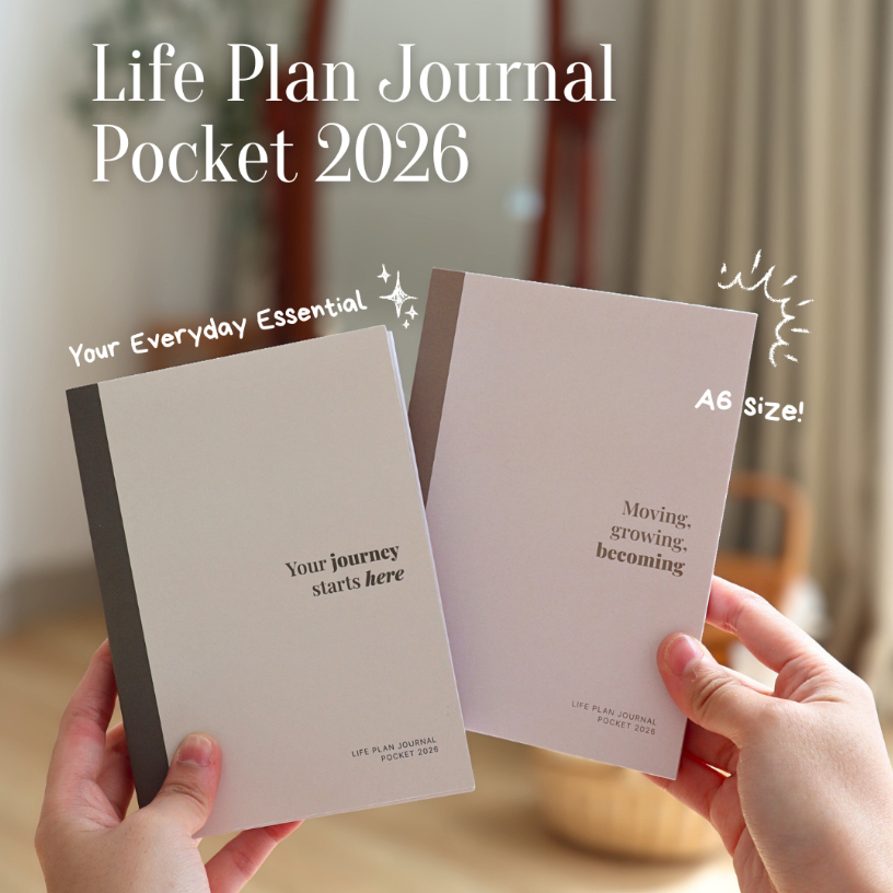 Pocket 2026 Planner by Life Plan Journal - ขนาด A6 - One Year Planner - ปกอ่อน