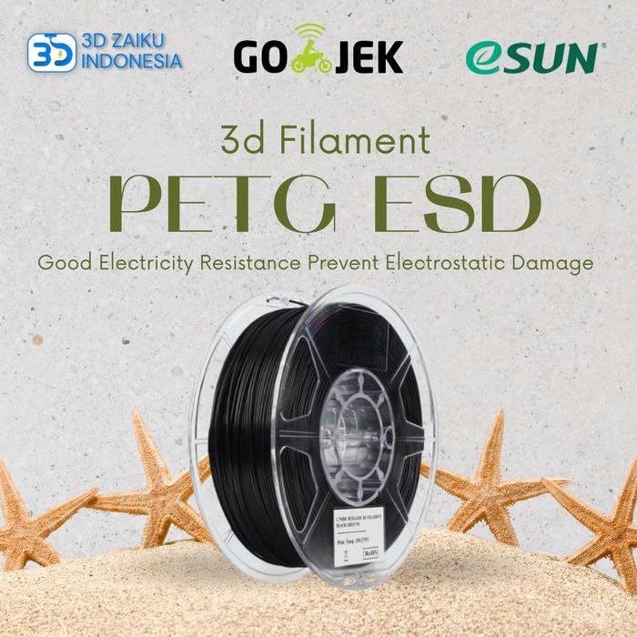 ESUN PETG ESG 3D FIlament ความต้านทานไฟฟ้าที่ดีป้องกันความเสียหายไฟฟ้าสถิตสําหรับชิ้นส่วนอิเล็กทรอนิ