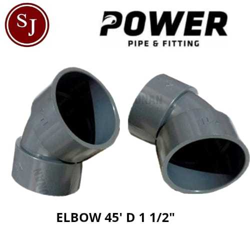 KNIE / ELBOW 45° PVC D POWER 1 1/2"