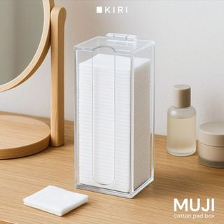 Tempat Kotak Kapas Wajah Dispenser Akrilik Wadah Estetik Transparan Organizer Rias Mewah Berkualitas Storage