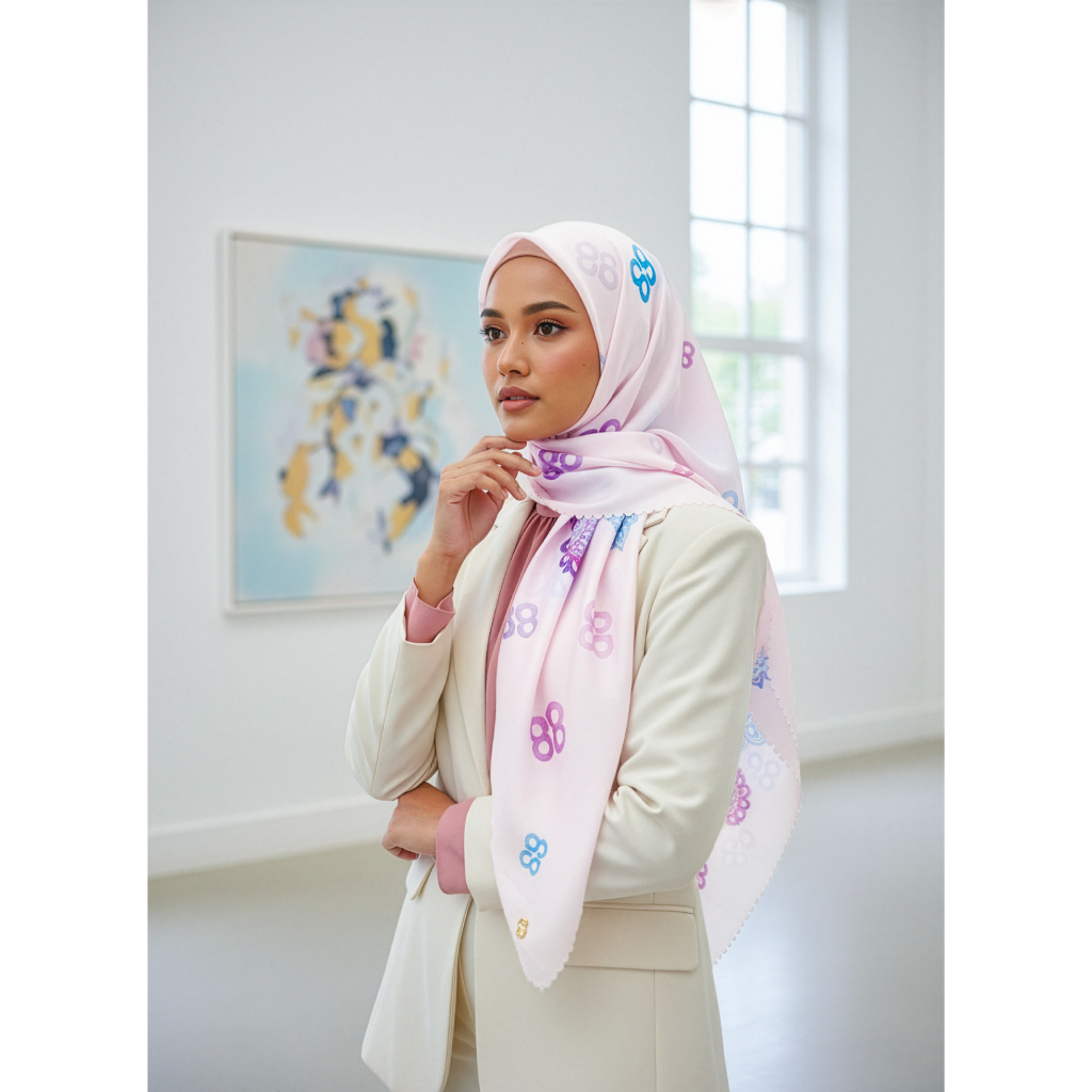 Shouqin Veyra – ผ้าพันคอ, ฮิญาบทรงสี่เหลี่ยม, กระเป๋า Ziplock พิมพ์เลเซอร์ตัดดิจิตอลระดับพรีเมียมของ