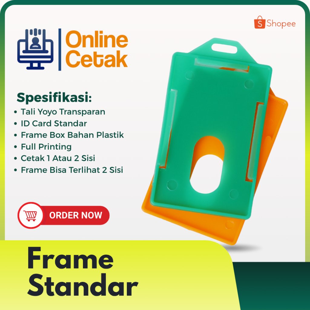 FRAME Casing ID Card Holder สําหรับพนักงานสํานักงานพลาสติก Mica