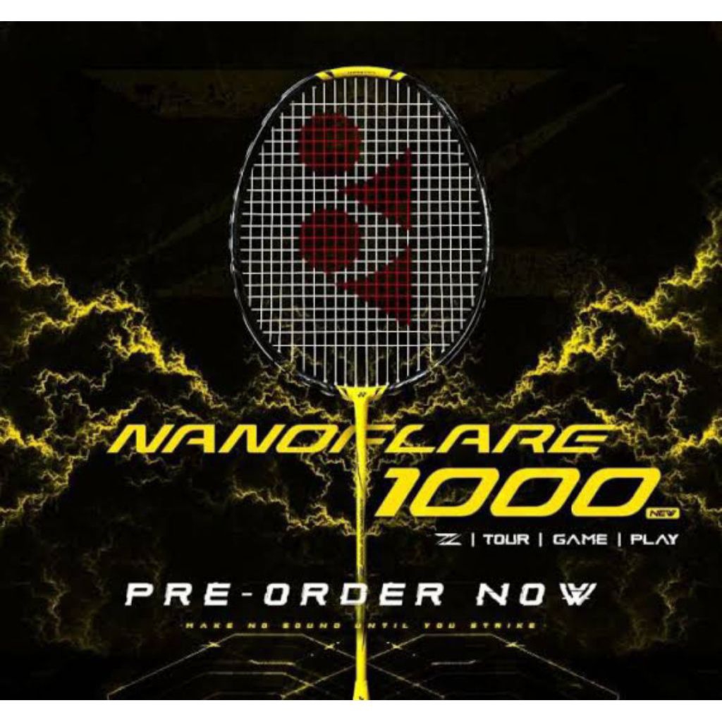 YONEX NANOFLARE 1000ZZ TENSION 32 LBS LIMITED EDITION BADMINTON CKET READY TO USE BONUS BAG และการรั
