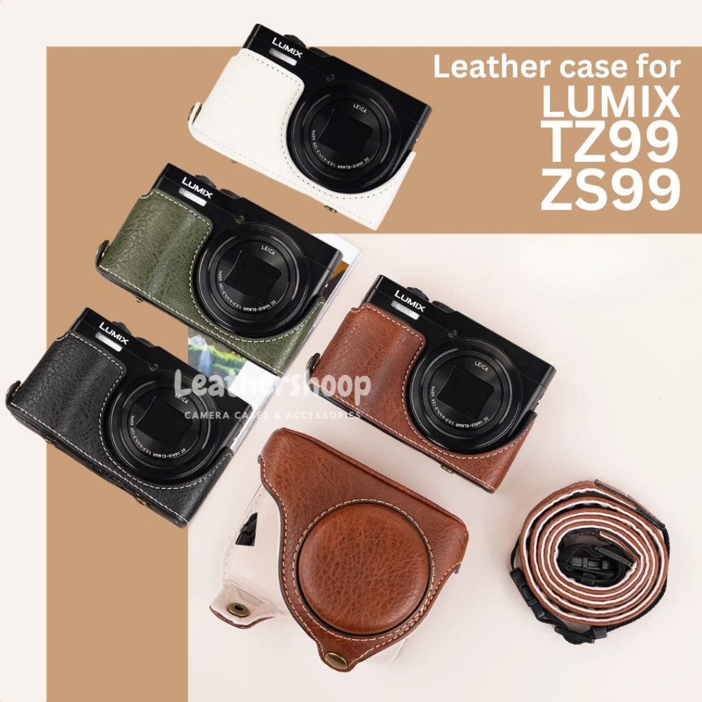 ซองหนังสําหรับ LUMIX TZ99 ZS99 Cover Protector Classic Look