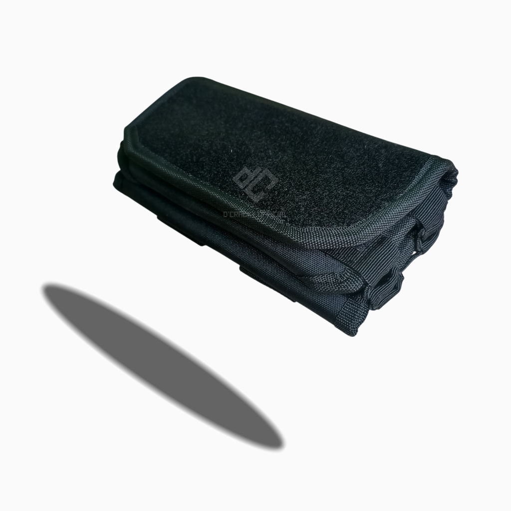 เคสโทรศัพท์เอว HP Tactical พร้อมช่องสีดํา 2 ช่อง - กระเป๋าใส่โทรศัพท์ Cordura คู่