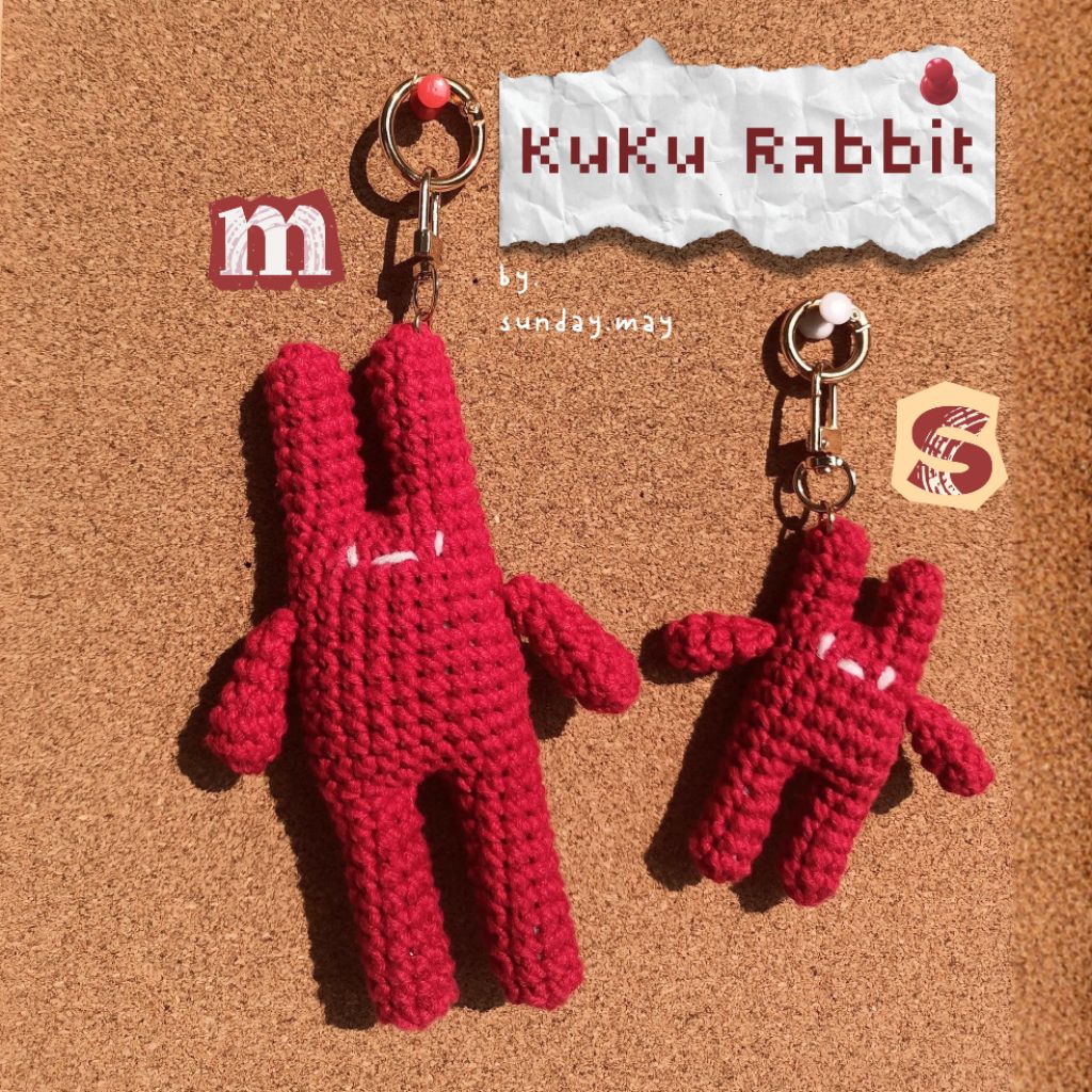 KuKu Rabbit Bag Charm Crochet (JENNIE Ins.)