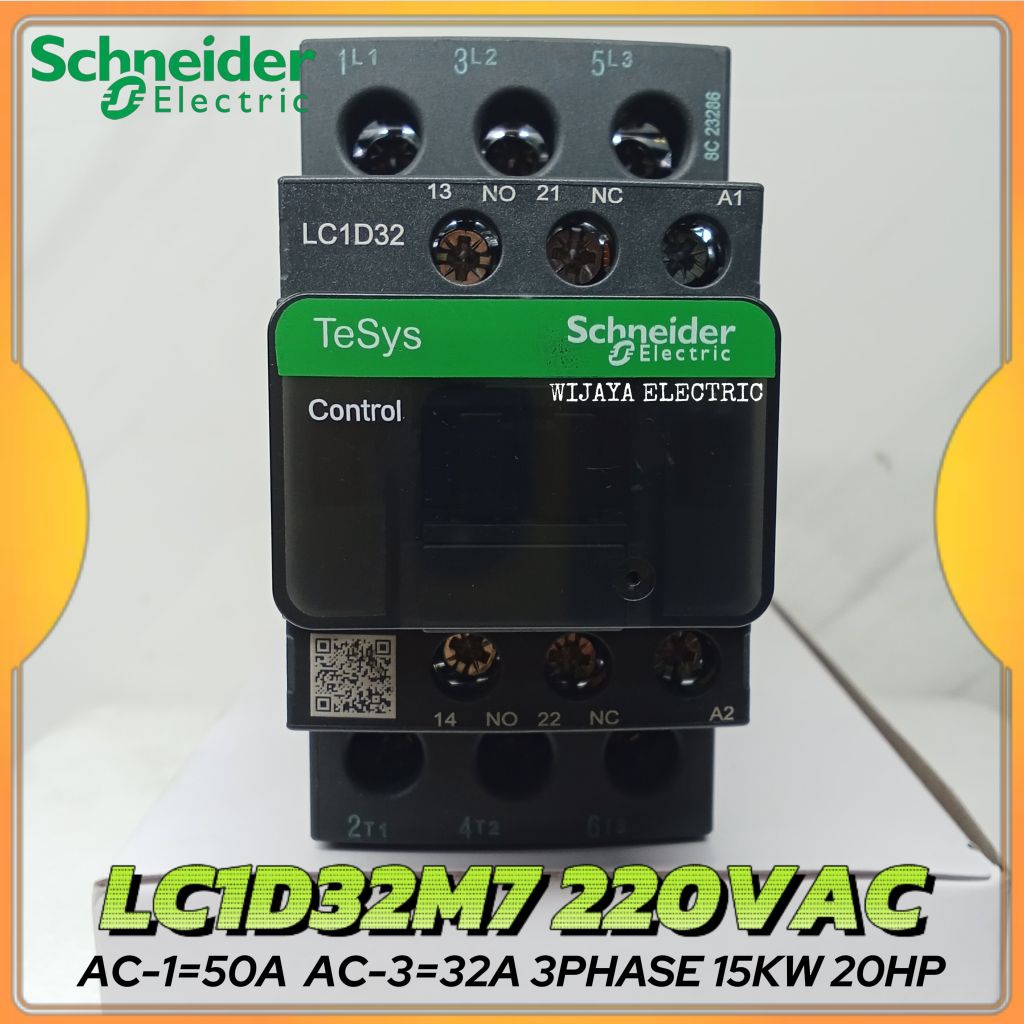 CONTACTOR LC1D32M7 LC1D32 M7 220V AC 3P 32A ORIGINAL SCHNEIDER