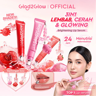 [New shades! ]Glad2Glow BRIGHTENING LIP SERUM ×GGBaby Special Edition  7g Ready Stock! Mencerahkan, Melembabkan Bibir dengan Warna Natural | Lip tint&Lip care g2g glad2glow official store