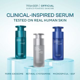 WARDAH Serum Clinical Series - PDRN, Retinal, & Microneedle Serum Mencerahkan Wajah, Brightening, Hydrating, Anti Aging, Glowing, Melembabkan, Smooth, Serum 30ML Skincare Untuk Semua Jenis Kulit, Repair Skin Barrier & Smooth Texture, Day & Night Skincare