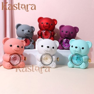 Kotak Perhiasan Beruang Teddy Promise Rose Box Hidden Jewelry Bear/Tempat Perhiasan Bunga Mawar